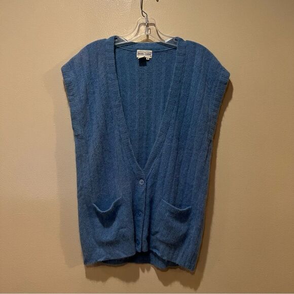 Vintage Angora & Lambswool Sleeveless Cardigan / Vest Size M - Picture 1 of 5
